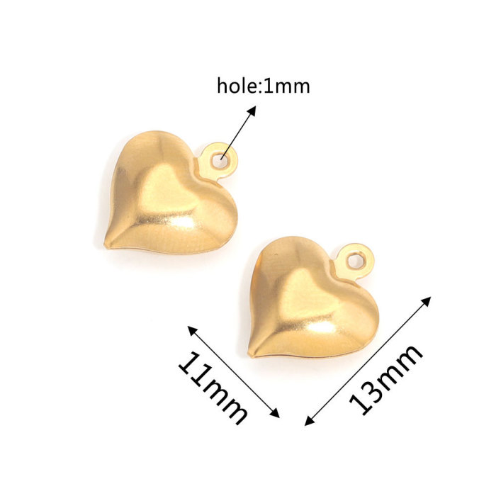 Stainless Steel Hollow Heart Pendant Bracelet Necklace DIY Small Pendant Accessories Wholesale