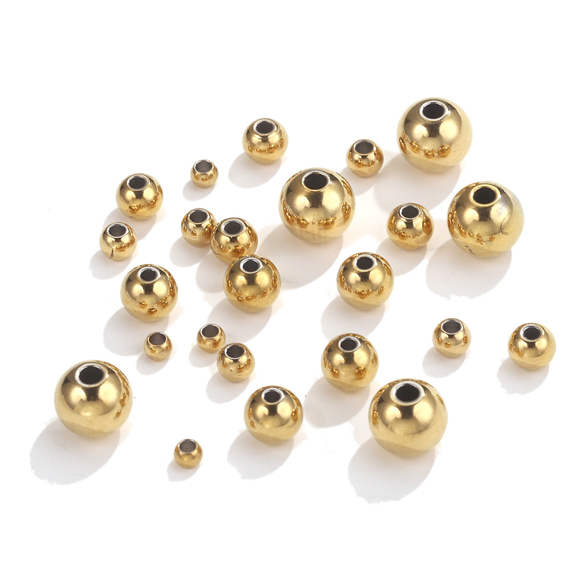 Stainless Steel Gold Color Spacer Beads Loose Bead Wholesale 216045169170