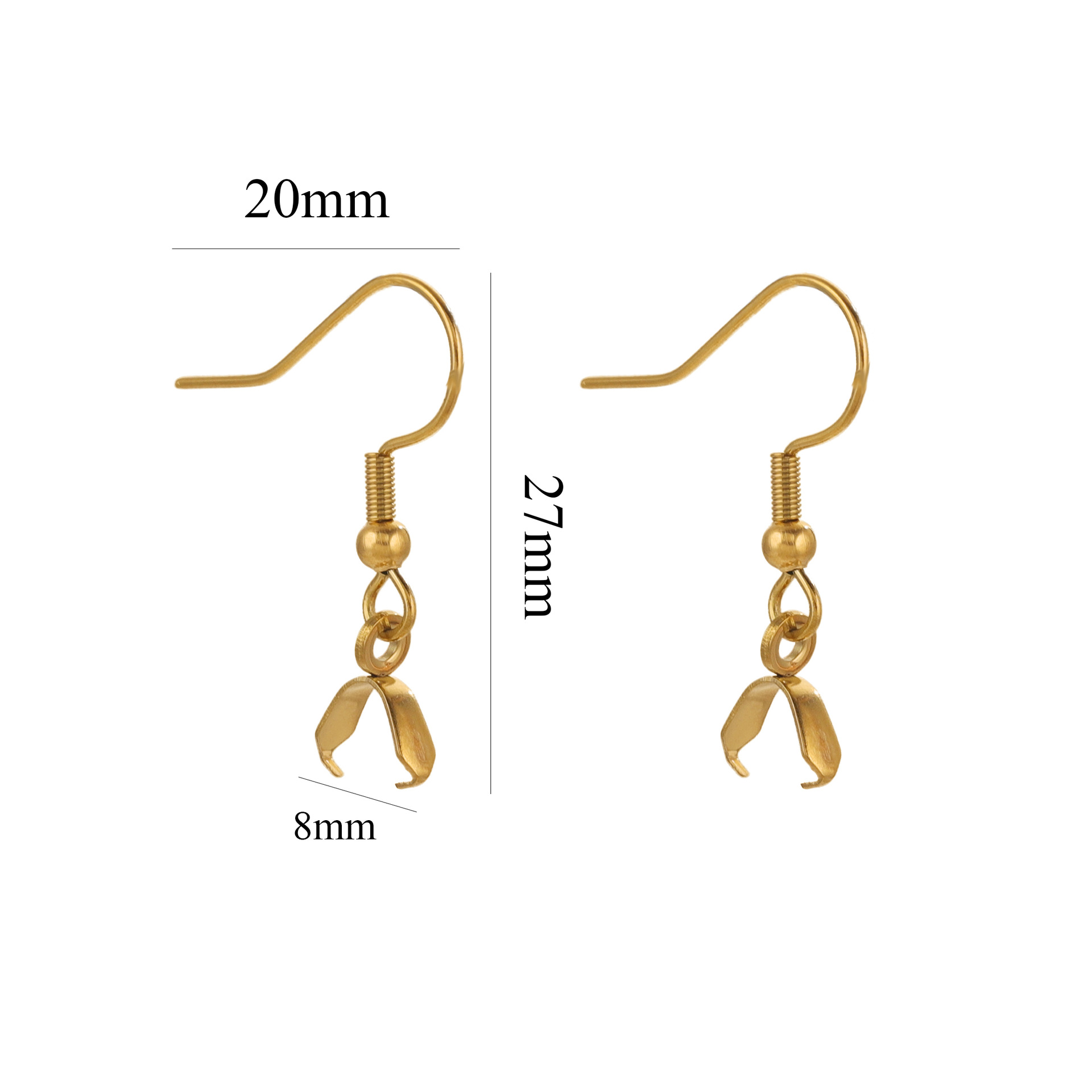 Titanium Steel Pendant Earrings Lug Clamp Diy Jewelry Handmade Accessories Wholesale 216045130056
