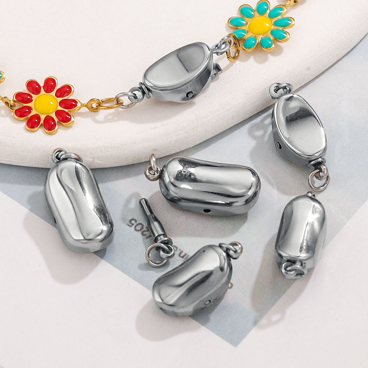 Stainless Steel Pea Button Diy Accessories Wholesale For Diy Jewelry Making Supplies 216045147522