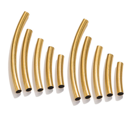 Curve Tube Spacer Beads Connectors for DIY Jewelry Making Bracelet Necklace Accessories