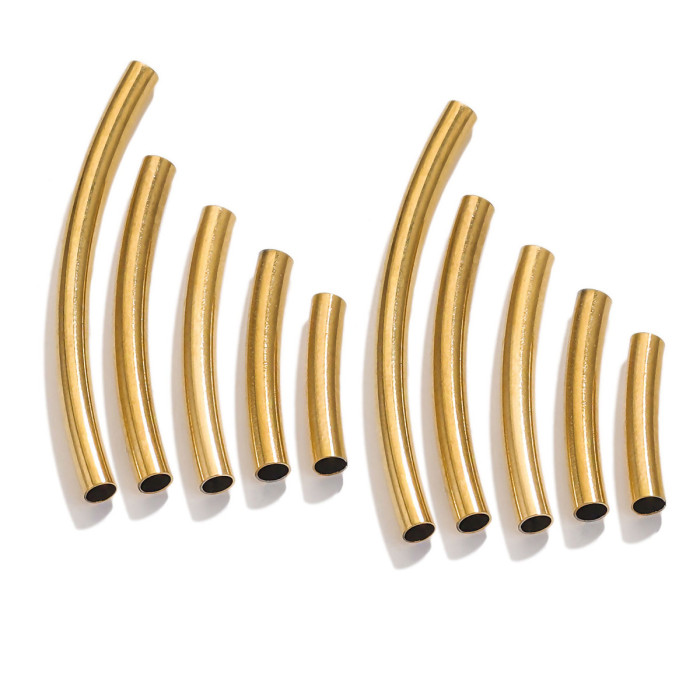 Curve Tube Spacer Beads Connectors for DIY Jewelry Making Bracelet Necklace Accessories