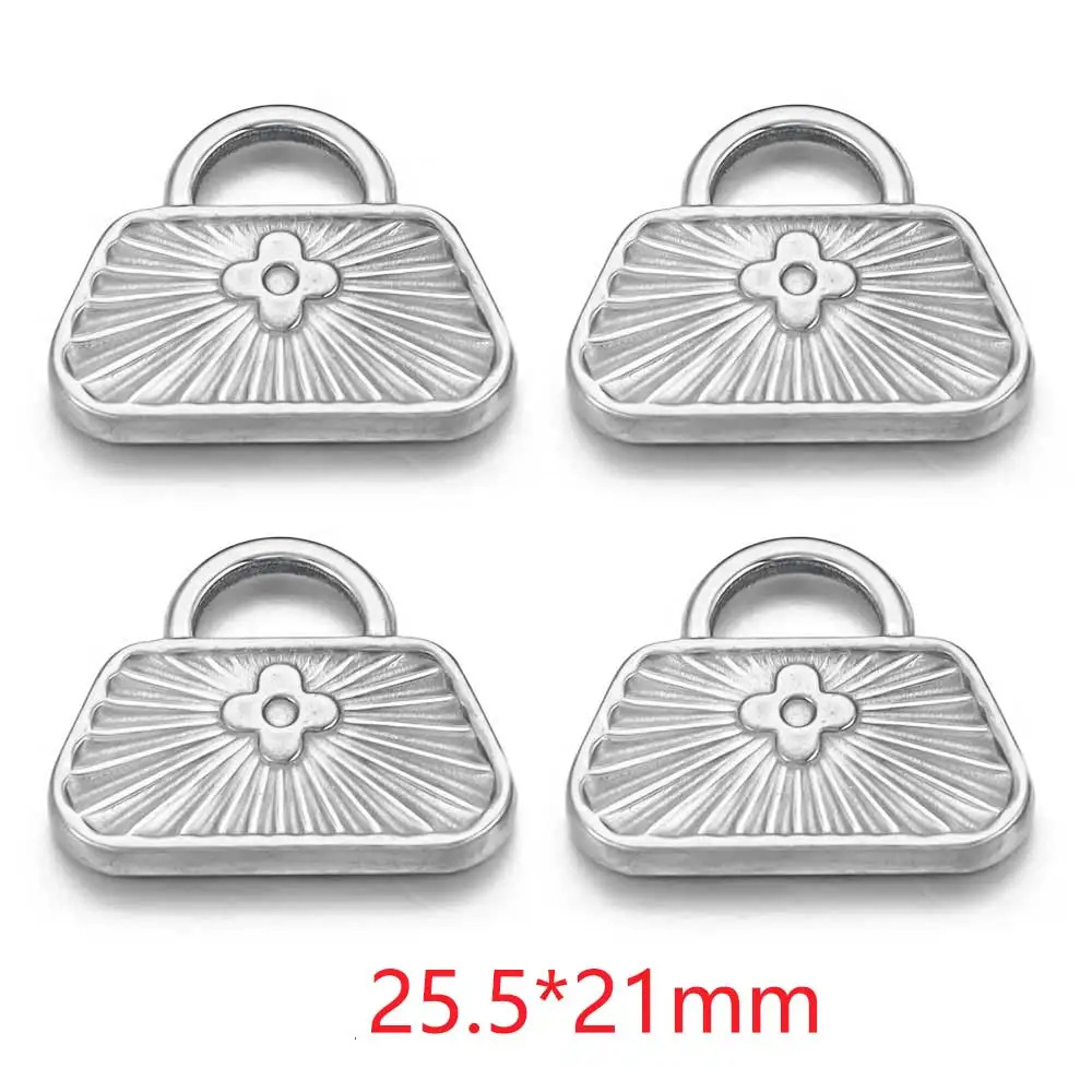 Stainless Steel Bag Lock Shaped Pendant 18K Gold Plated Pendant Diy Necklace Bracelet Charm Accessory 216045163881