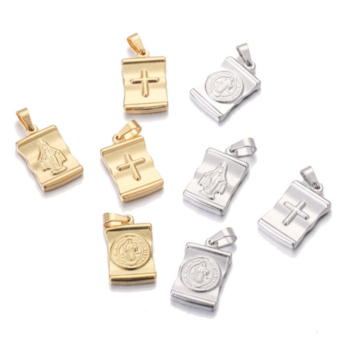 New Stainless Steel Queen Cast Cross Pendant Hip Hop Hip Hop Necklace DIY Accessory Accessories