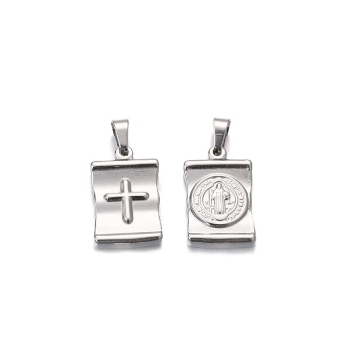New Stainless Steel Queen Cast Cross Pendant Hip Hop Hip Hop Necklace DIY Accessory Accessories