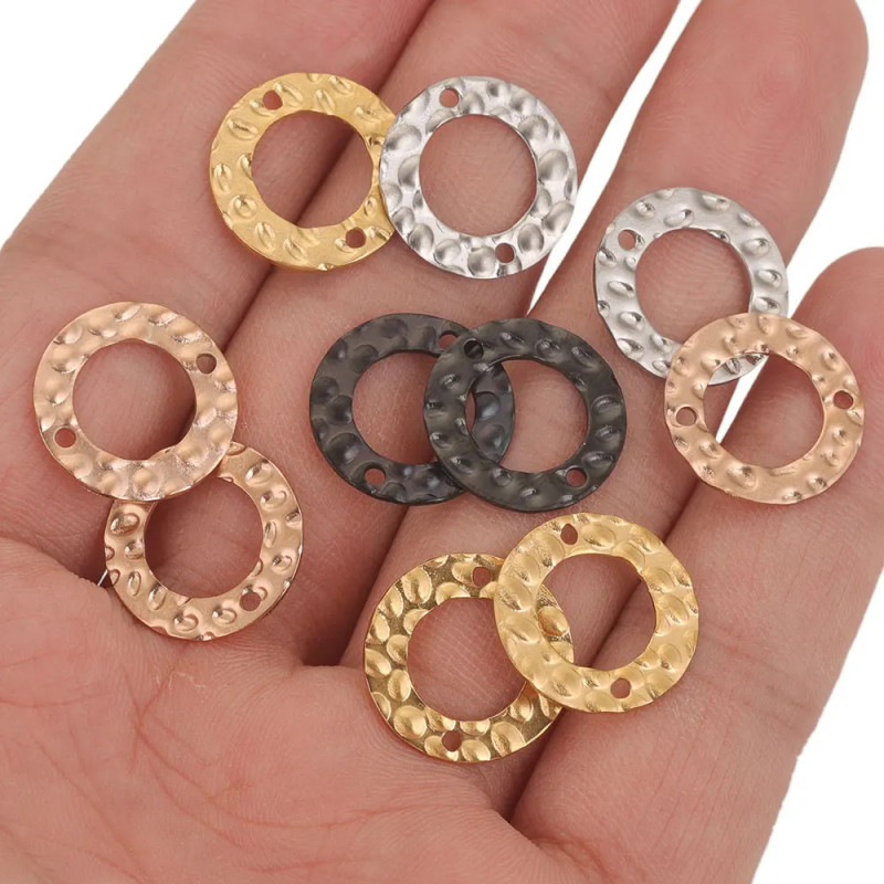 DIY Double Hole Pattern Piece Pendant Bracelet Necklace Connecting Accessories