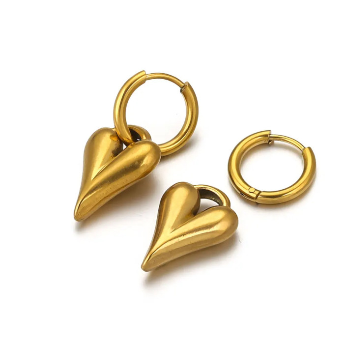 Stainless Steel Love Earrings Accessories Pendant DIY Jewelry Bracelet Necklace Heart Pendant Accessories Wholesale