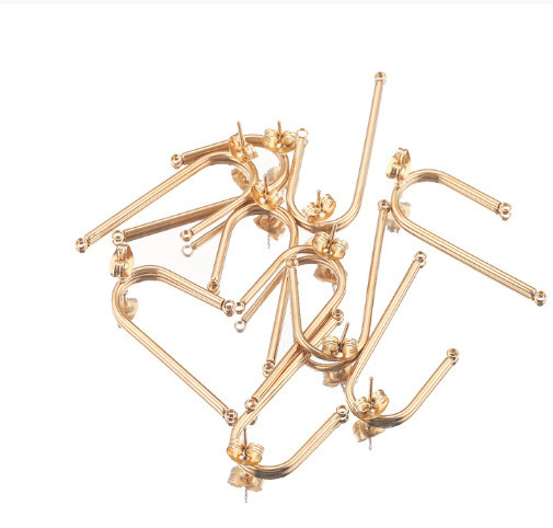 U Shaped Earrings Stainless Steel DIY Handmade Stud Earring Accessory