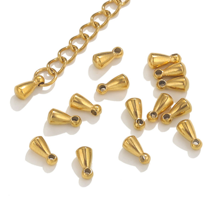 Stylish Chic Customizable Hypoallergenic Stainless Steel Small Water Drop Tail Chain Small Pendant DIY Jewelry Accessories