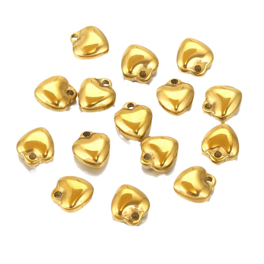 Stainless Steel Heart Pendant Solid Necklace Peach Heart Pendant Titanium Steel Gold Jewelry Accessories Wholesale 216045170277