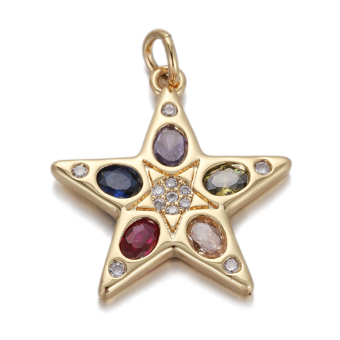 Stylish Chic Customizable Hypoallergenic Moon Star Flower Pendant Drip Oil Bracelet Necklace Earrings DIY Accessories