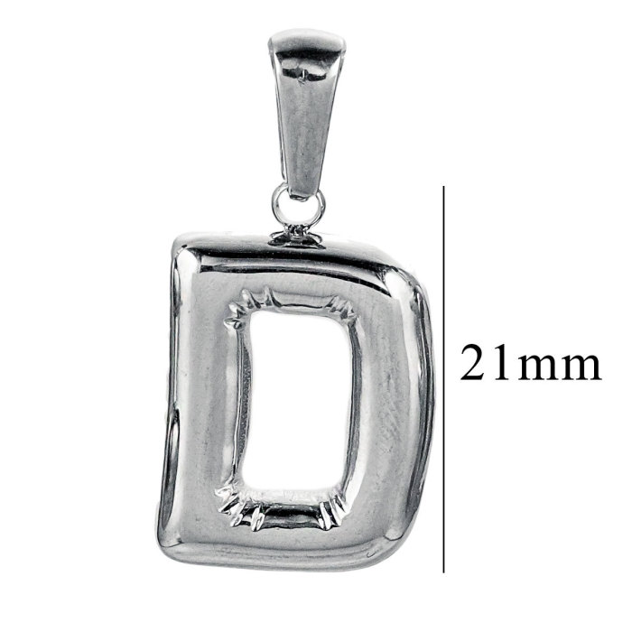 Mini Bubble 26 Letter Pendant Tarnish Free Stainless Steel Charms 18K Gold Plated Keychain Accessories for Jewelry, N...