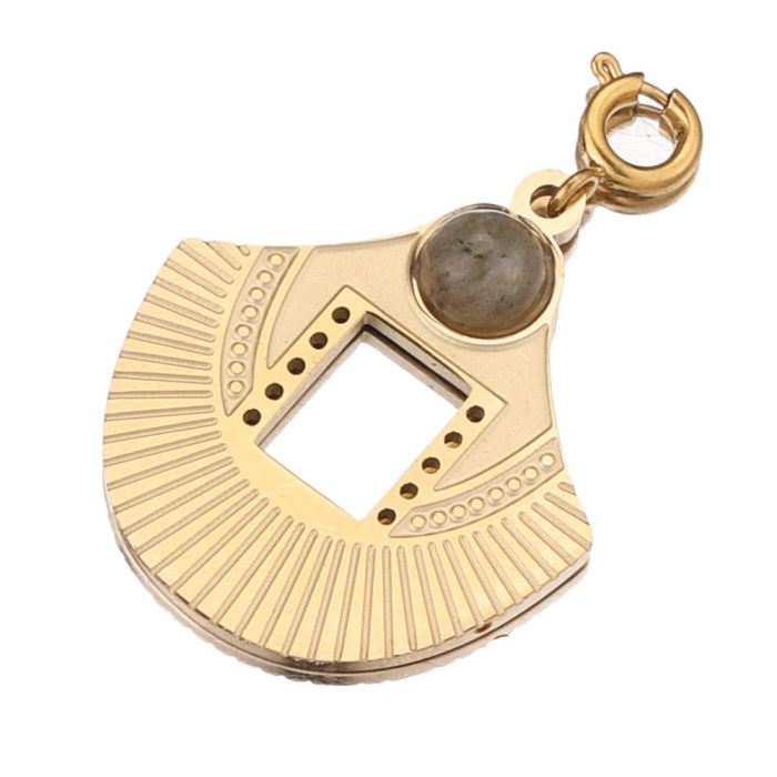 Stainless Steel Natural Stone Charm Pendant Accessories DIY Jewelry Women's Necklaces Supplies