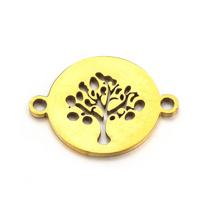 Stainless Steel Tree of Life Pendant Necklace Bracelet Pendant DIY Necklace Bracelet Jewelry Accessory