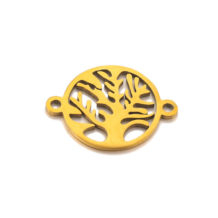Stainless Steel Tree of Life Pendant Necklace Bracelet Pendant DIY Necklace Bracelet Jewelry Accessory