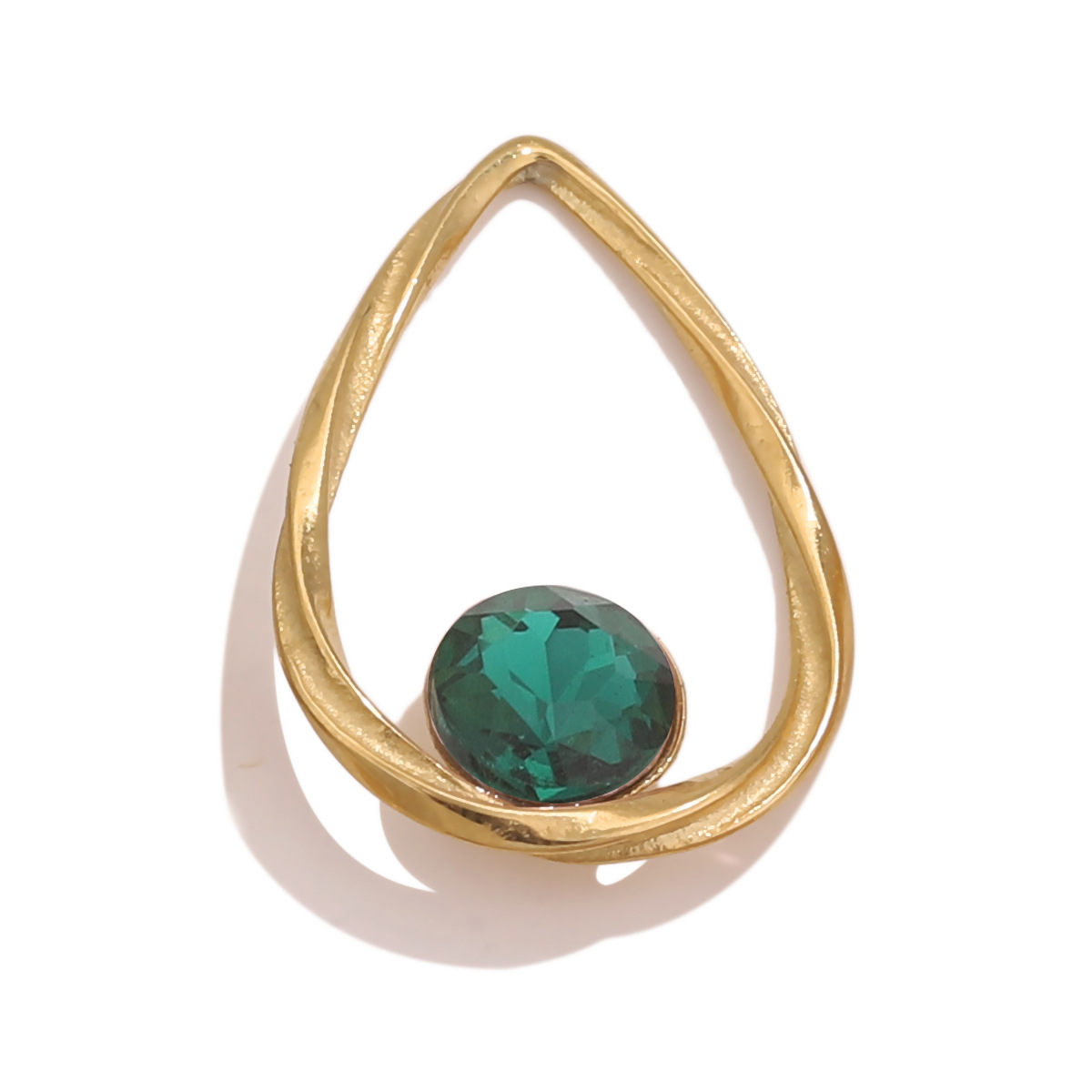 Stainless Steel Frame Crystal Pendant Titanium Steel Earring Pendant Hollow Frame Diy Necklace Pendant Accessories 216045166956