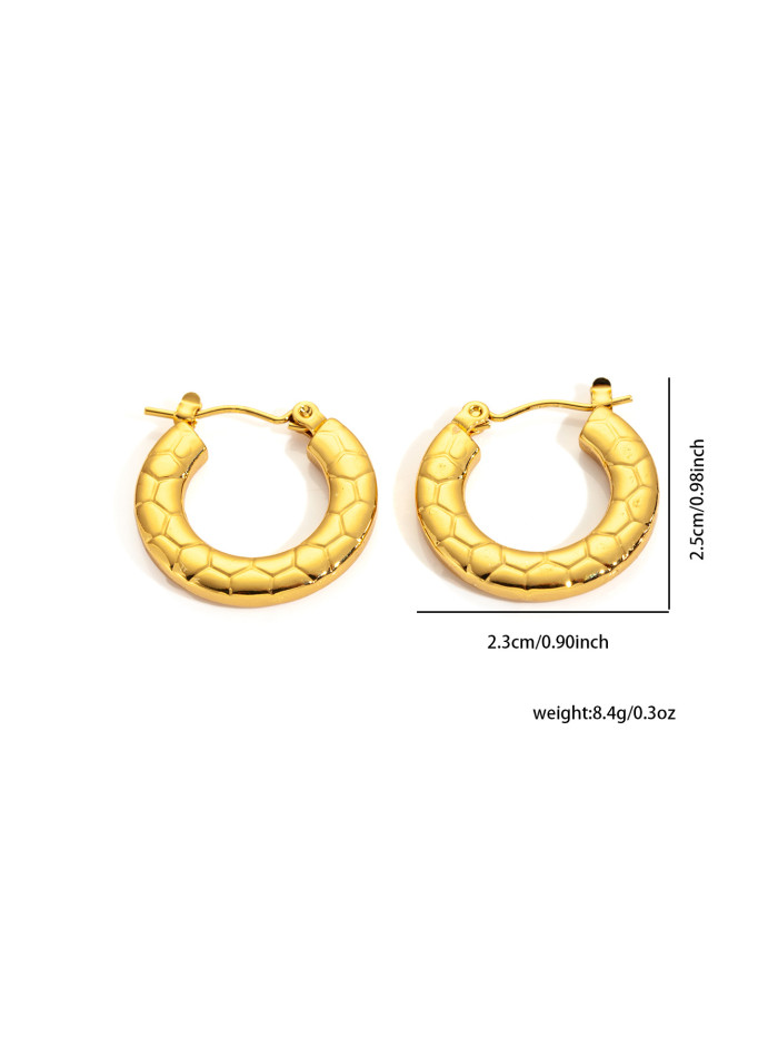 Elegant Stainless Steel Regular Hoop Earrings for Women Personality Special Design Jewelry Gifts Wholesale