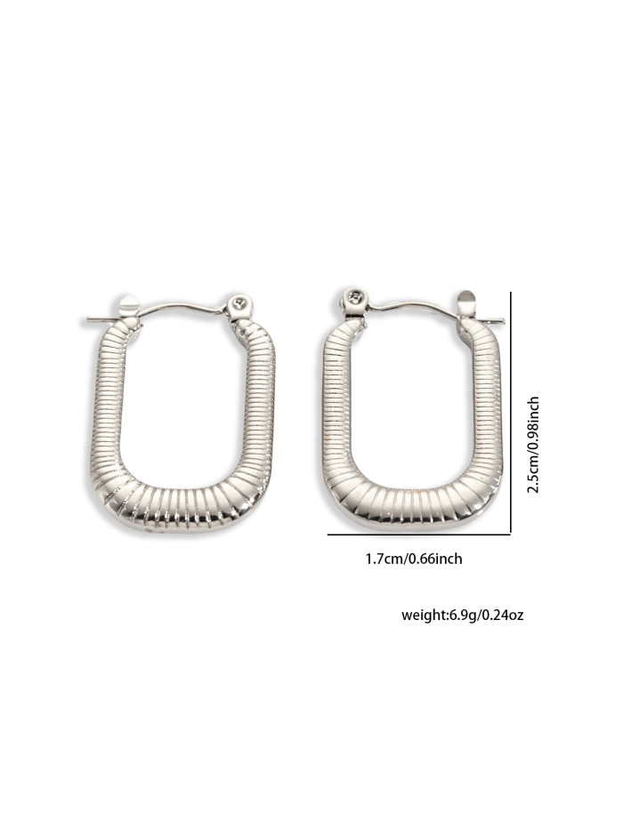 Fashion Stainless Steel Personalized Party Jewelry Waterproof Huggie Hoop Earrings for Women