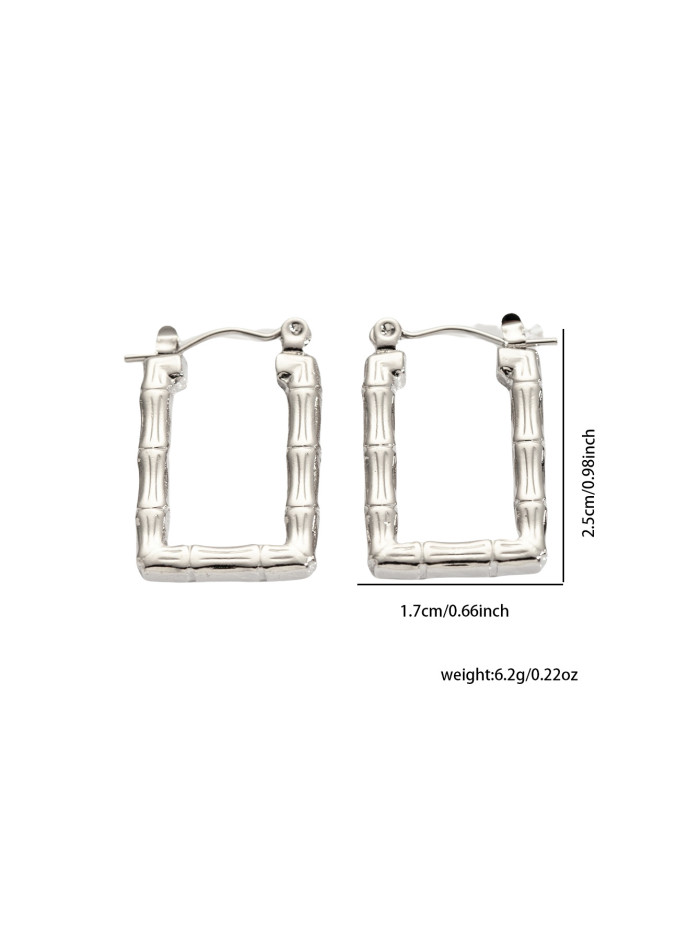 Fashion Stainless Steel Personalized Party Jewelry Waterproof Huggie Hoop Earrings for Women