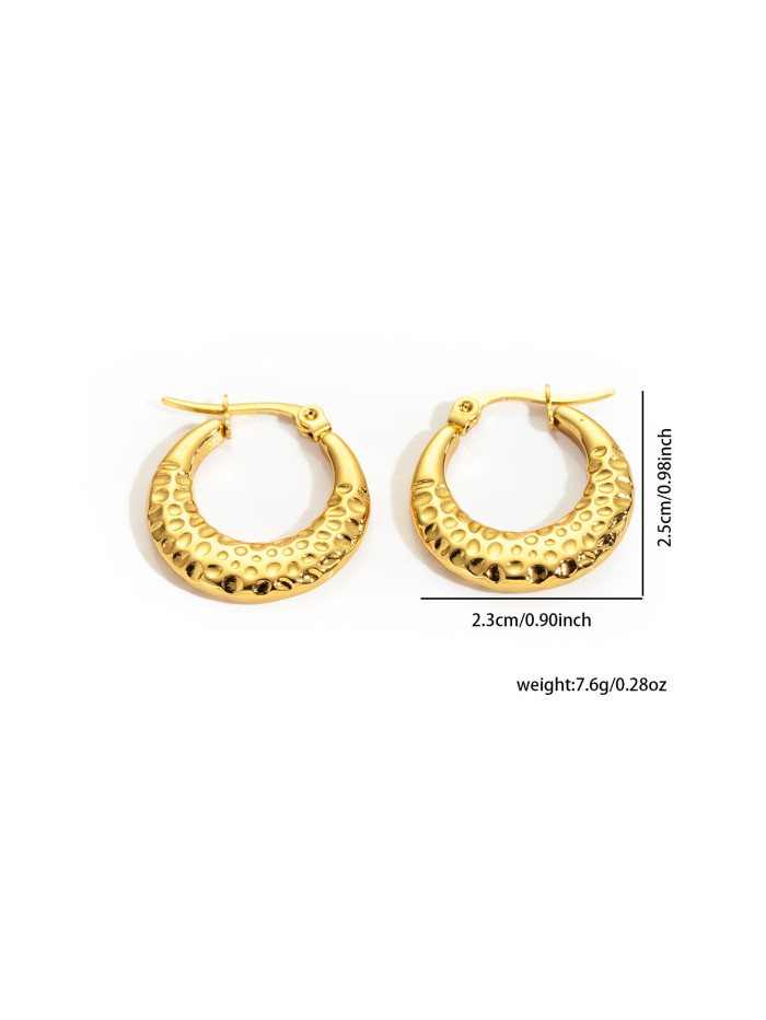 Dainty Handmade Stainless Steel Geometric U shape Earrings For Women Minimalistic Metal Waterproof Fashion Daily Jewelry