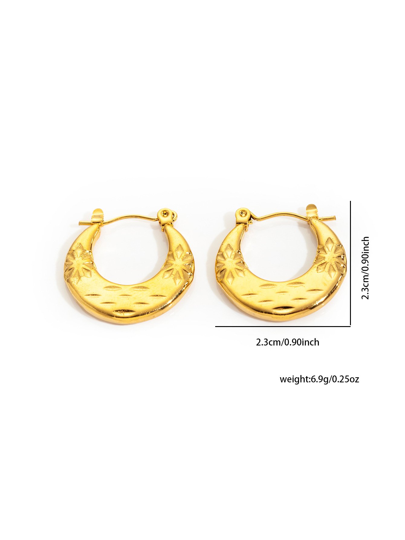 Dainty Handmade Stainless Steel Geometric U Shape Earrings For Women Minimalistic Metal Waterproof Fashion Daily Jewelry 216045103119