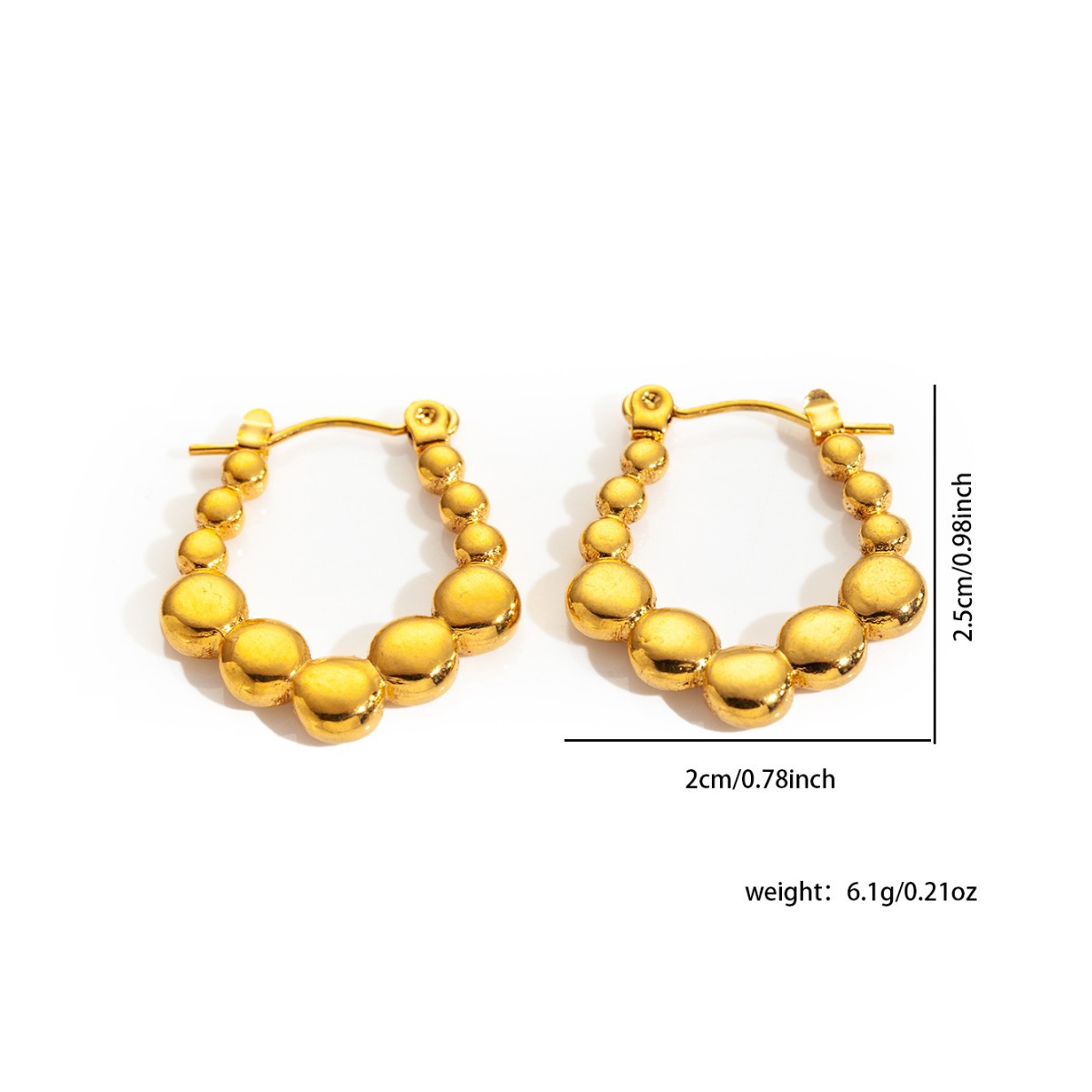 Irregular Exaggerate Earrings For Women Stainless Steel Gold Color Vintage Simple Earring Wedding Jewelry Gift 2160451086543