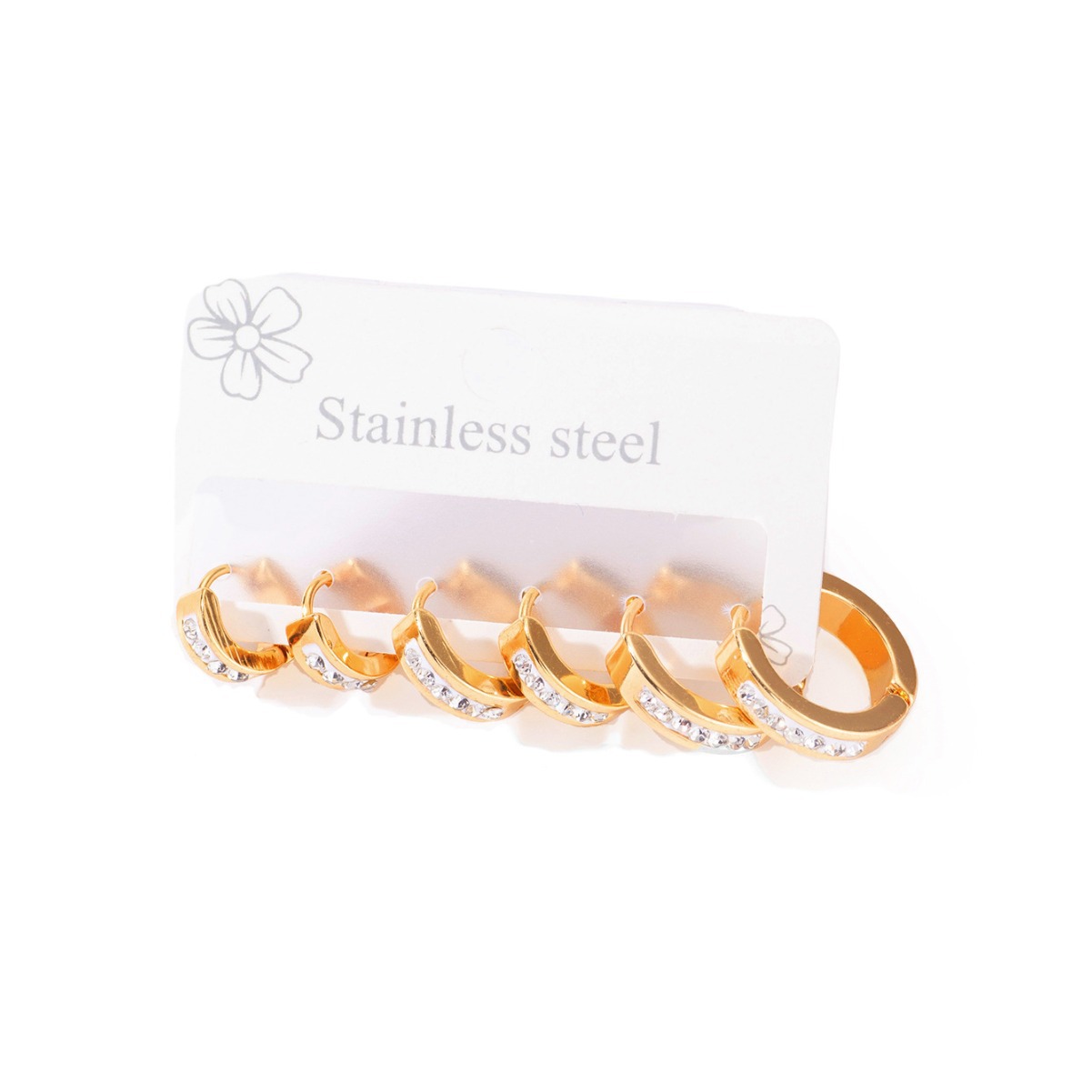 Luxury 316L Stainless Steel Golden Circle Earring For Women Simple Temperament Jewelry Gifts Wholesale 216045123537