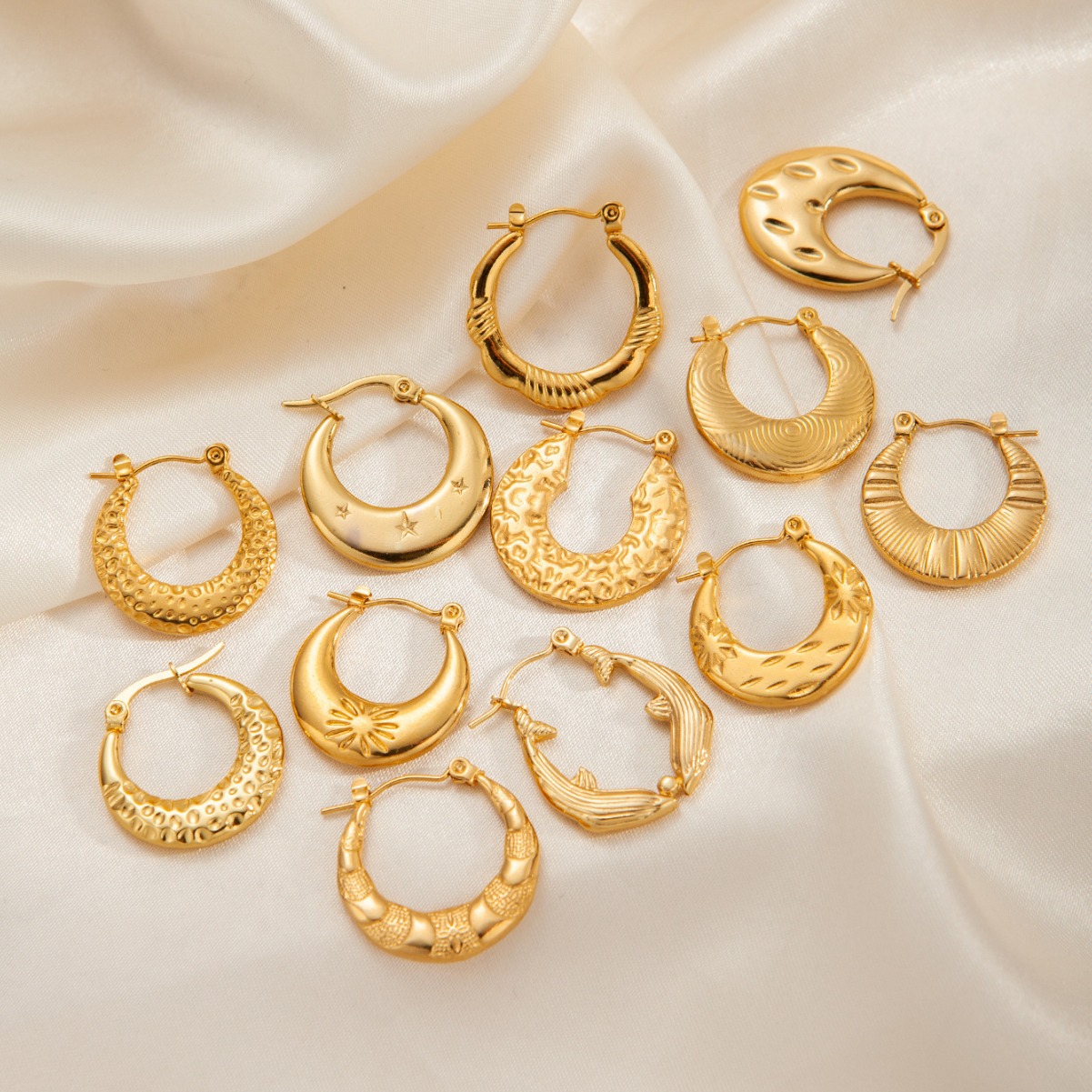 Dainty Handmade Stainless Steel Geometric U Shape Earrings For Women Minimalistic Metal Waterproof Fashion Daily Jewelry 216045103119