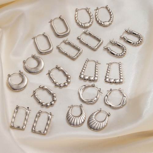 Fashion Stainless Steel Personalized Party Jewelry Waterproof Huggie Hoop Earrings for Women