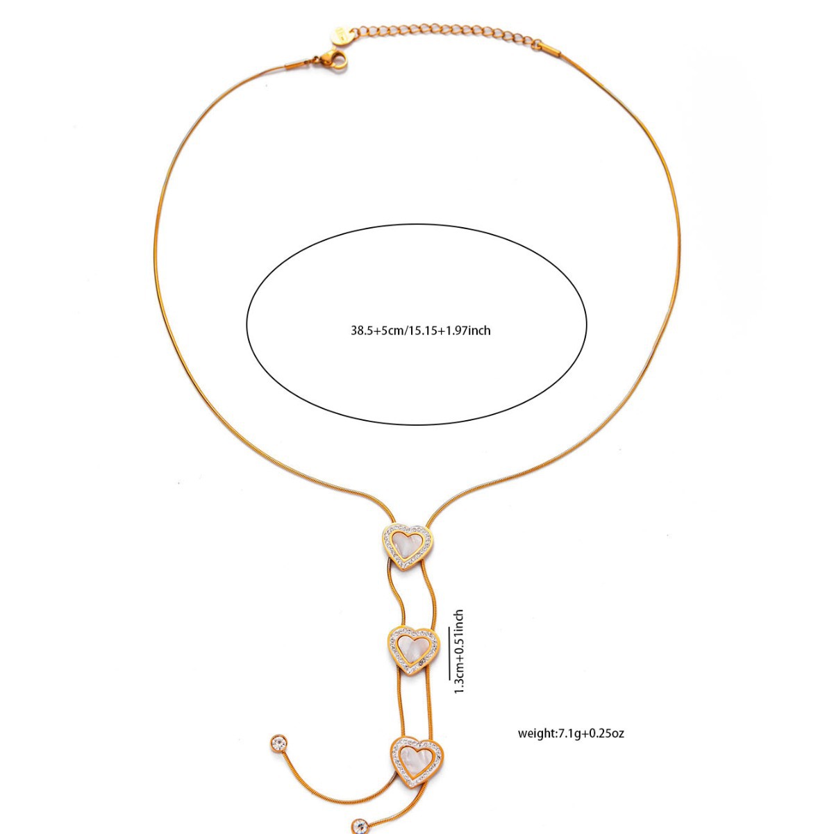 2024 New Light Luxury Bone Sense Titanium Steel Shell Frosted Butterfly Heart Fringe Necklace Earrings Set 216045105210