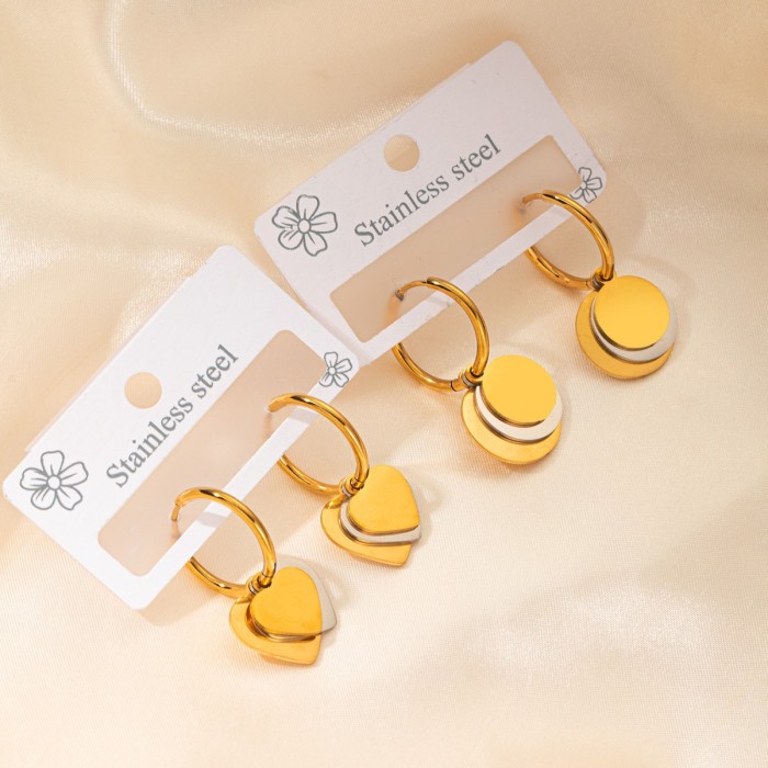 Flyfyp Statement Butterfly Moon Star Hoop Earrings for Women Gold Plated Fashion Huggie Earrings Jewelry