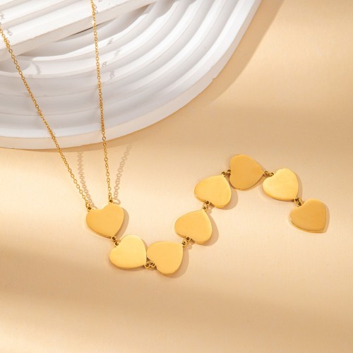 Titanium Stainless Steel Heart Pendant Necklace For Women Trendy Chain & Link Necklace