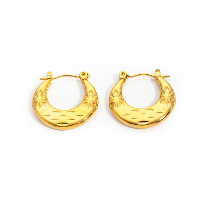 Dainty Handmade Stainless Steel Geometric U shape Earrings For Women Minimalistic Metal Waterproof Fashion Daily Jewelry