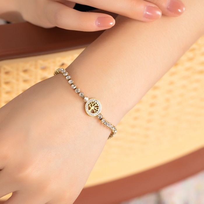 Korea Flower Heart Butterfly Bracelet Zircon Adjustable Bracelet Light Luxury Bracelets Personality Wedding Woman Jewelry