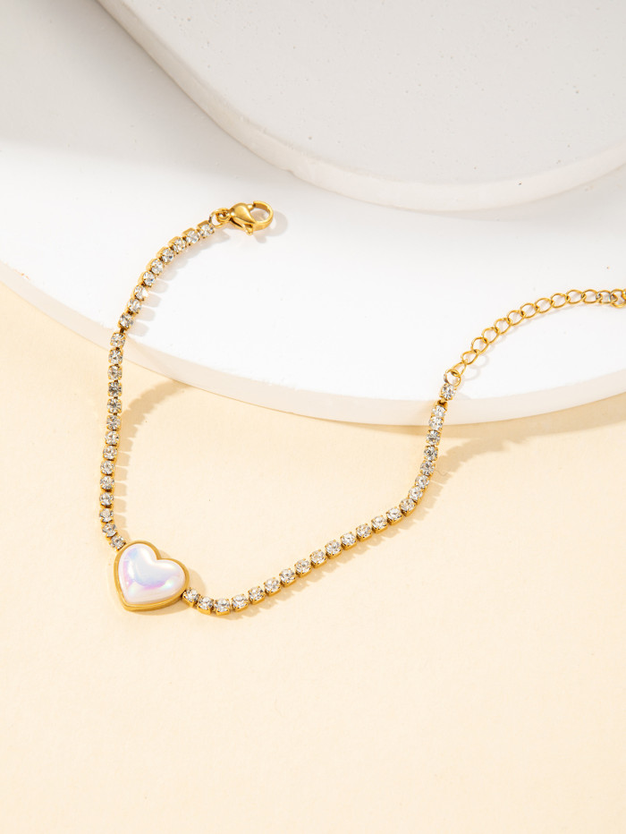 Korea Flower Heart Butterfly Bracelet Zircon Adjustable Bracelet Light Luxury Bracelets Personality Wedding Woman Jewelry