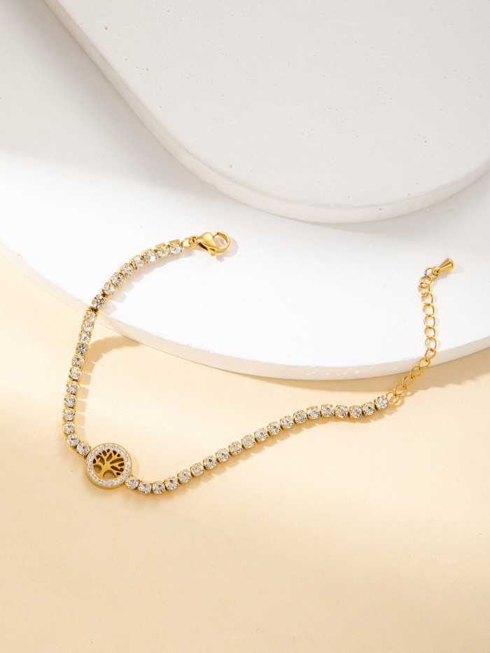 Korea Flower Heart Butterfly Bracelet Zircon Adjustable Bracelet Light Luxury Bracelets Personality Wedding Woman Jewelry