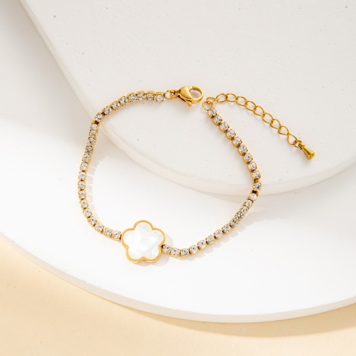 Korea Flower Heart Butterfly Bracelet Zircon Adjustable Bracelet Light Luxury Bracelets Personality Wedding Woman Jewelry