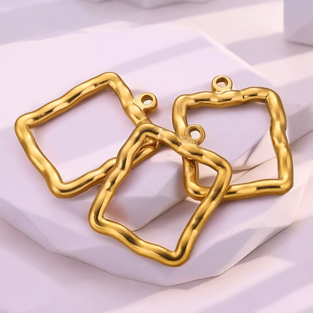 Stainless Steel Rectangle Concave Pendants Charms For Diy Necklace Jewelry Making Accessories Findings Wholesale 216045095985