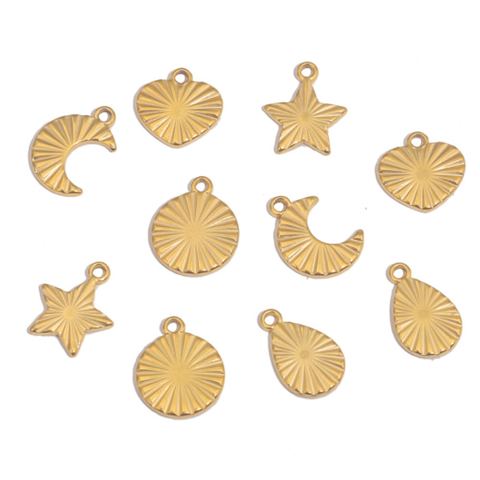 Stainless Steel Sun Moon Star Star Pendant Jewelry DIY Earrings Bracelet Necklace Jewelry Making Wholesale