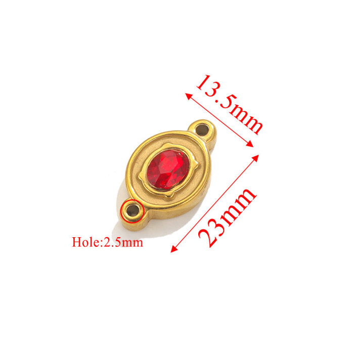 Stainless Steel Double Hole Crystal Connector Jewelry Titanium Steel DIY Jewelry Wholesale