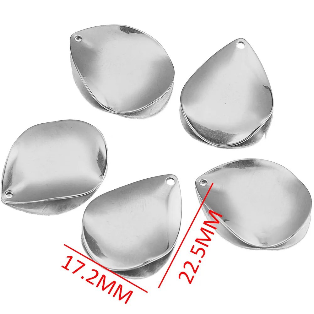 Stainless Steel Curved Hammered Irregular Dangle Pendant Diy Geometric Jewelry 216045092049