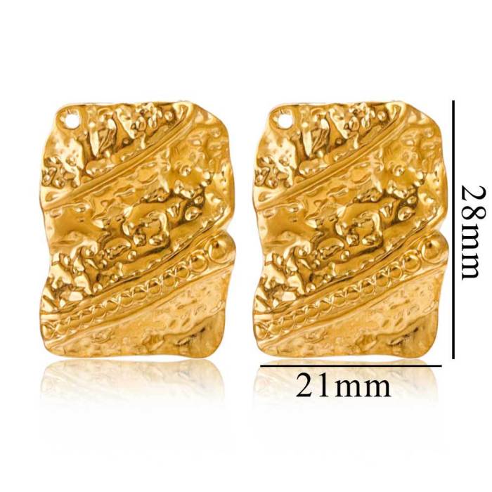 Stainless Steel Accessories Simple Geometric Ring Large Exaggerated Earrings DIY Accessories Parts Wholesale