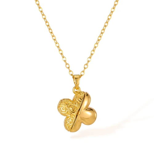 Classic Refined Chic Hypoallergenic 18K Gold Stainless Steel Necklace with Adjustable Chain Daily