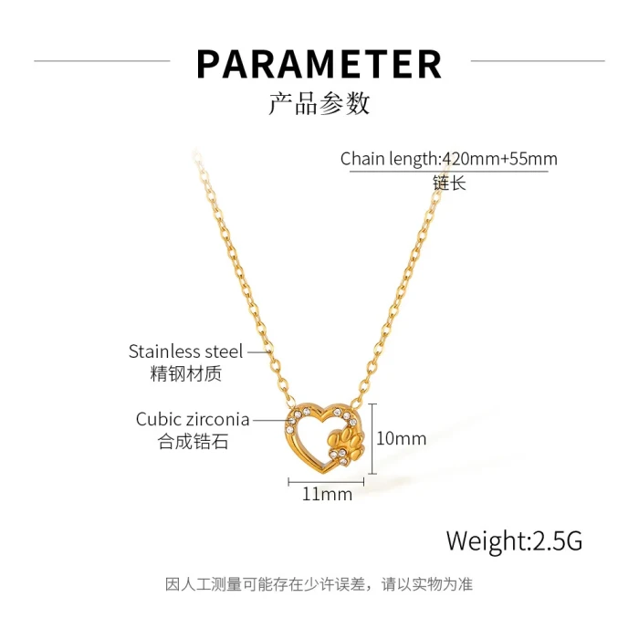 Classic Refined Chic Hypoallergenic 18K Gold Stainless Steel Necklace with Adjustable Chain Daily