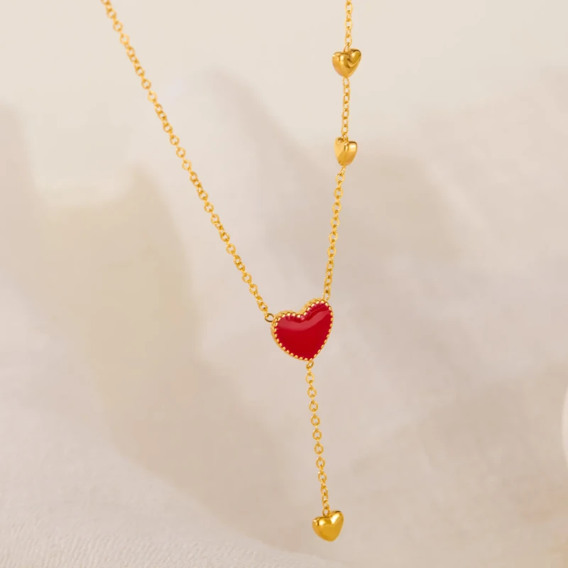 Classic Refined Chic Hypoallergenic 18K Gold Stainless Steel Necklace with Adjustable Chain Daily