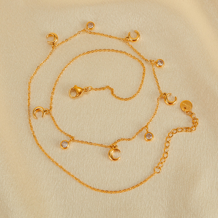 Classic Refined Chic Hypoallergenic 18K Gold Stainless Steel Necklace with Adjustable Chain Daily Wear wedding Valentine