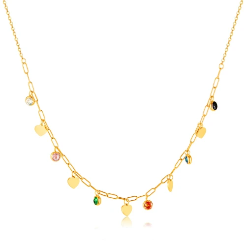 Classic Refined Chic Hypoallergenic 18K Gold Stainless Steel Necklace with Adjustable Chain Daily Wear wedding Valentine