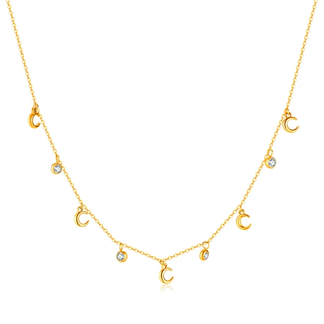 Classic Refined Chic Hypoallergenic 18K Gold Stainless Steel Necklace with Adjustable Chain Daily Wear wedding Valentine
