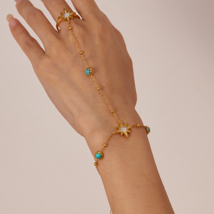 Stainless Steel Opening Ring One-piece Hand Bracelet