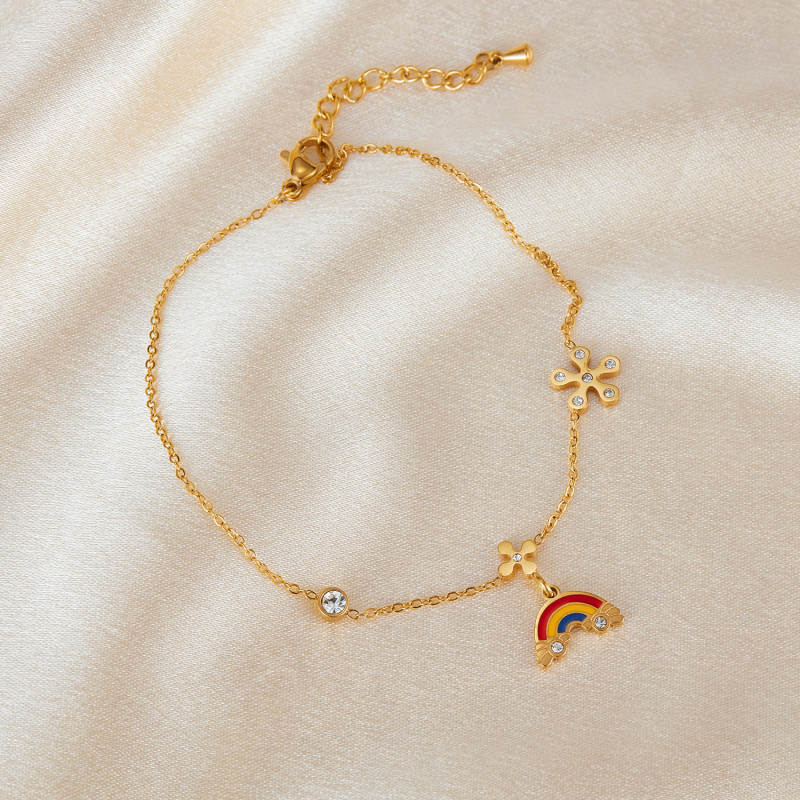Stainless steel opening ring one-piece hand bracelet